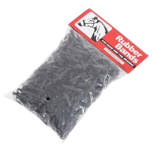 Haarelastiekjes Paard 500 St Silicone Zwart - Afbeelding 4