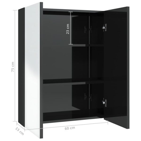 Badkamerkast Met Spiegel 60X15X75 Cm Mdf - Afbeelding 7