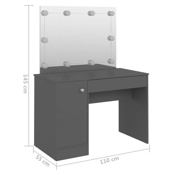 Kaptafel Met Led-Verlichting 110X55X145 Cm Mdf - Afbeelding 6