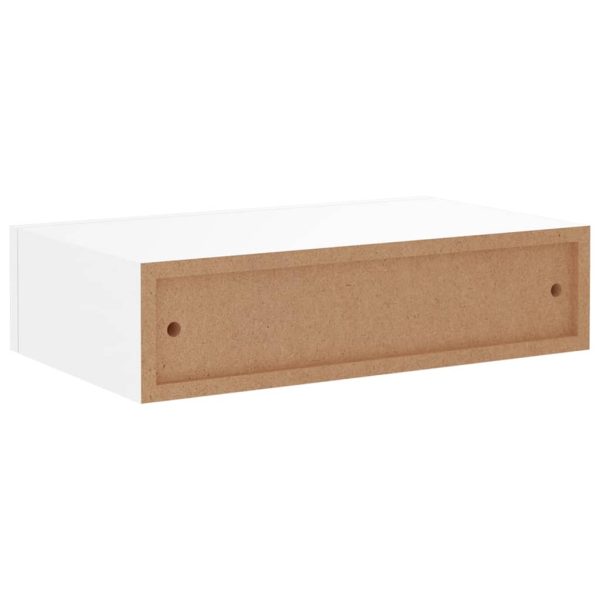 Wandschap Met Lade 40X23,5X10 Cm Mdf Wit - Afbeelding 7