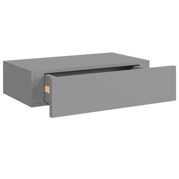 Wandschap Met Lade 40X23,5X10 Cm Mdf Grijs - Afbeelding 6