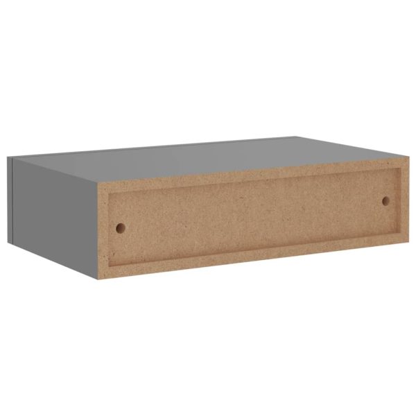 Wandschap Met Lade 40X23,5X10 Cm Mdf Grijs - Afbeelding 7