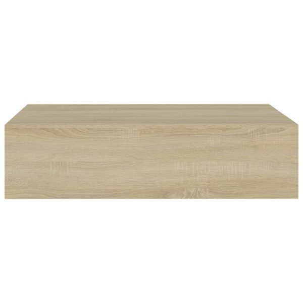 Wandschap Met Lade 40X23,5X10 Cm Mdf Kleurig Eiken - Afbeelding 4