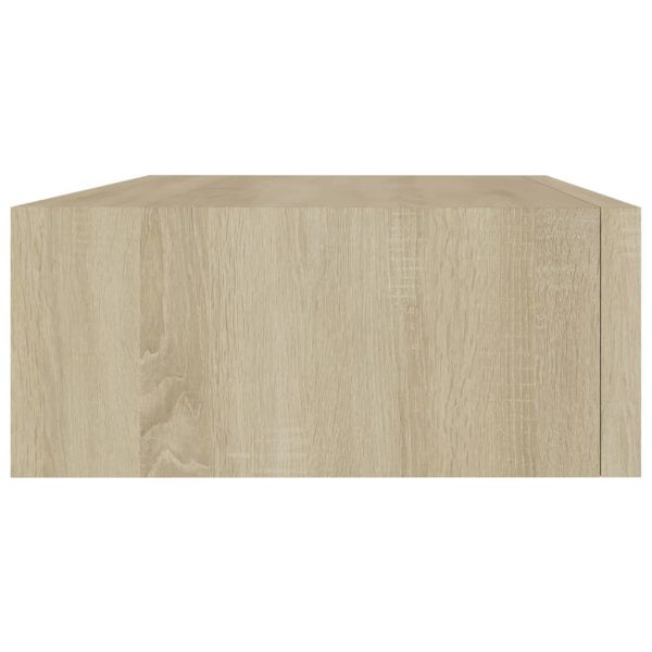 Wandschap Met Lade 40X23,5X10 Cm Mdf Kleurig Eiken - Afbeelding 5