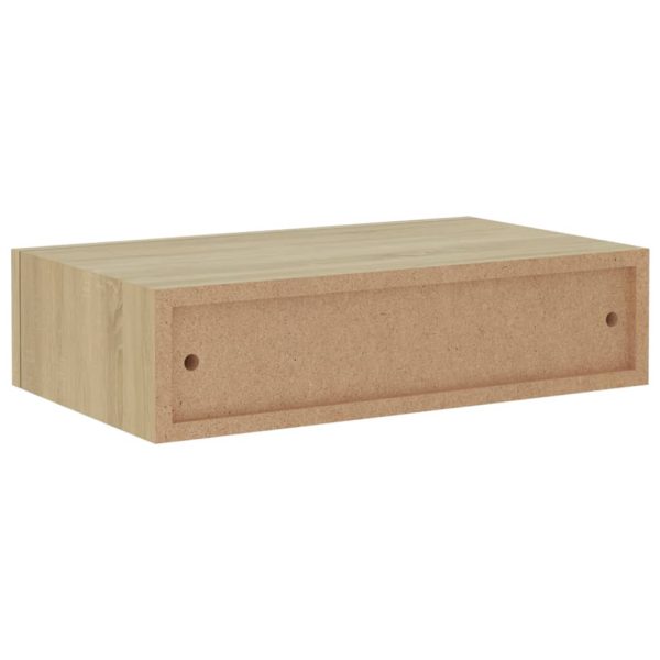 Wandschap Met Lade 40X23,5X10 Cm Mdf Kleurig Eiken - Afbeelding 7