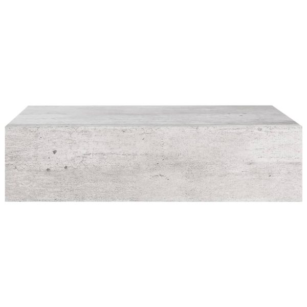 Wandschap Met Lade 40X23,5X10 Cm Mdf Betongrijs - Afbeelding 4