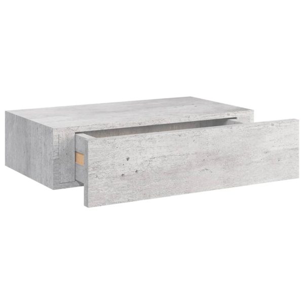 Wandschap Met Lade 40X23,5X10 Cm Mdf Betongrijs - Afbeelding 6