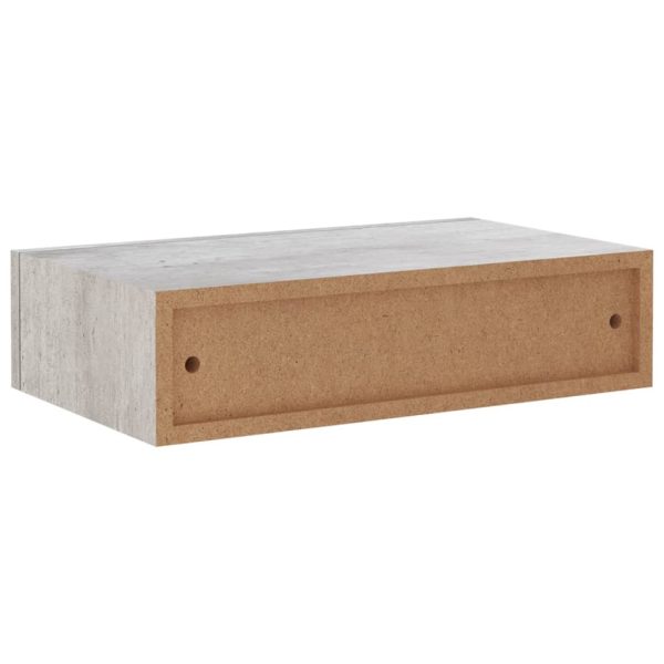 Wandschap Met Lade 40X23,5X10 Cm Mdf Betongrijs - Afbeelding 7