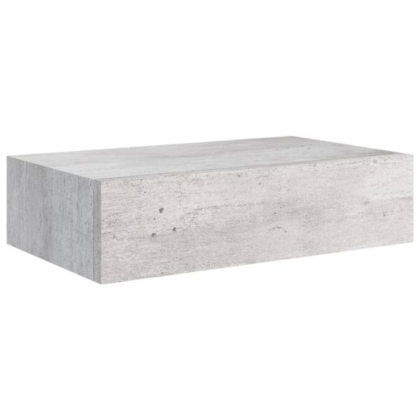 Wandschappen Met Lade 40X23,5X10 Cm Mdf Betongrijs - Afbeelding 4