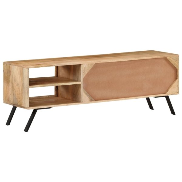 Tv-Meubel 110X30X40 Cm Massief Mangohout Antraciet - Afbeelding 3