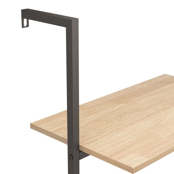 Ladderrek Met 3 Schappen 64X35X120,5 Cm En Zwart - Afbeelding 7