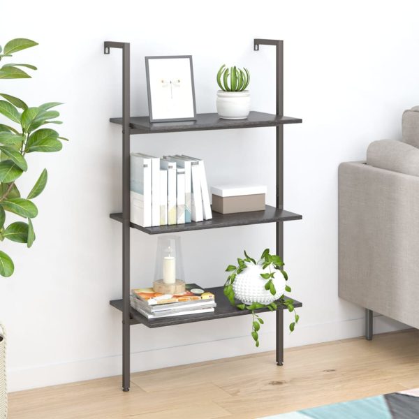 Ladderrek Met 3 Schappen 64X35X120,5 Cm En Zwart - Afbeelding 10