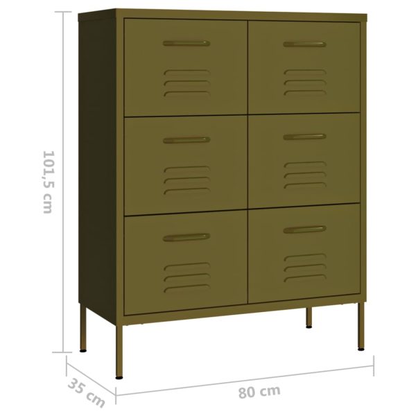 Ladekast 80X35X101,5 Cm Staal - Afbeelding 9