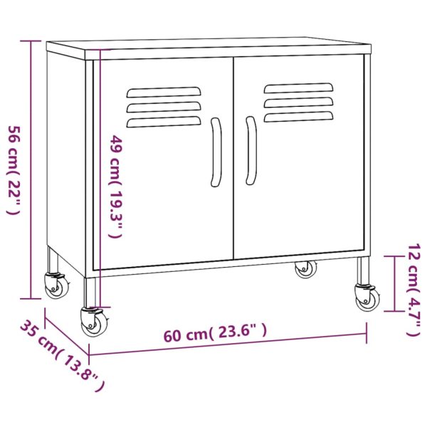 Opbergkast 60X35X56 Cm Staal - Afbeelding 9