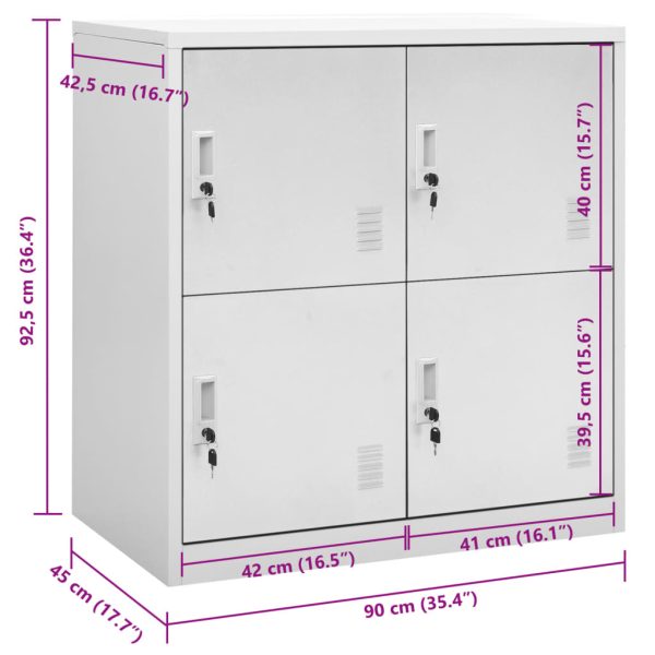 Lockerkast 90X45X92,5 Cm Staal - Afbeelding 7