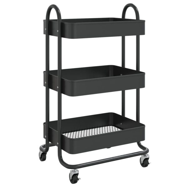 Trolley 3-Laags 43X34X79 Cm Staal - Afbeelding 2