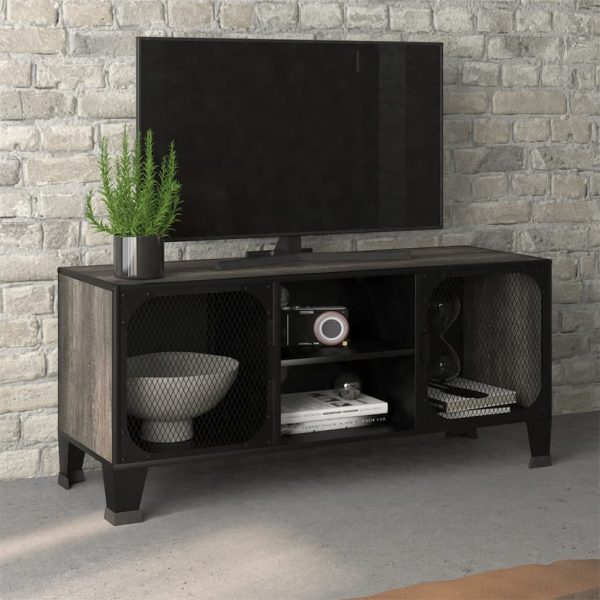 Tv-Meubel 105X36X47 Cm Metaal En Mdf Rustiek Bruin - Afbeelding 11