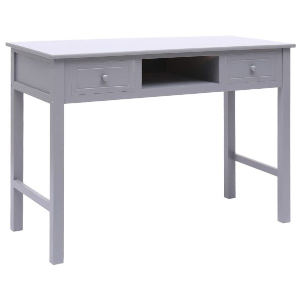 Bureau 108X45X76 Cm Massief Paulowniahout - Afbeelding 2