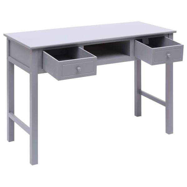 Bureau 108X45X76 Cm Massief Paulowniahout - Afbeelding 3