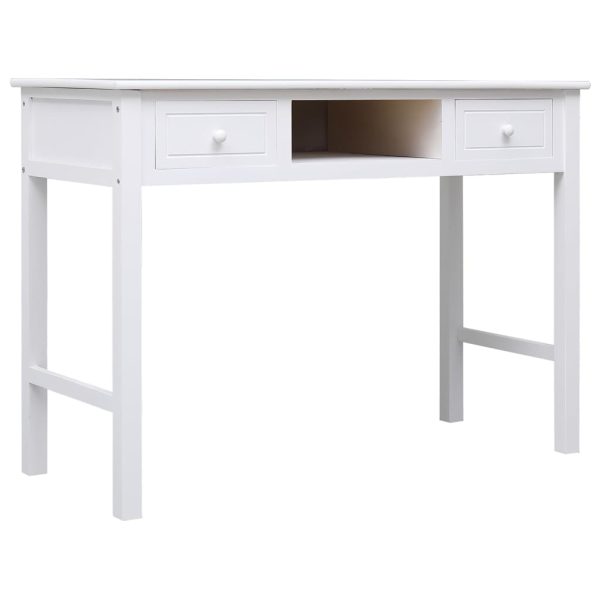 Bureau 108X45X76 Cm Massief Paulowniahout - Afbeelding 10