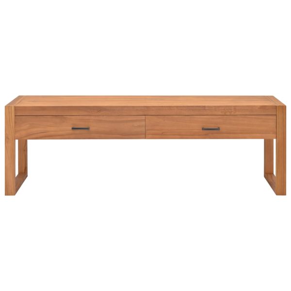 Tv-Meubel 120X40X45 Cm Massief Teakhout - Afbeelding 2