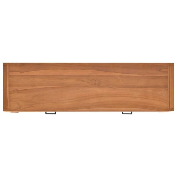 Tv-Meubel 120X40X45 Cm Massief Teakhout - Afbeelding 6