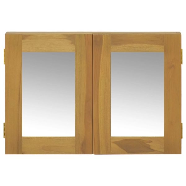 Spiegelkast 60X10X40 Cm Massief Teakhout - Afbeelding 2