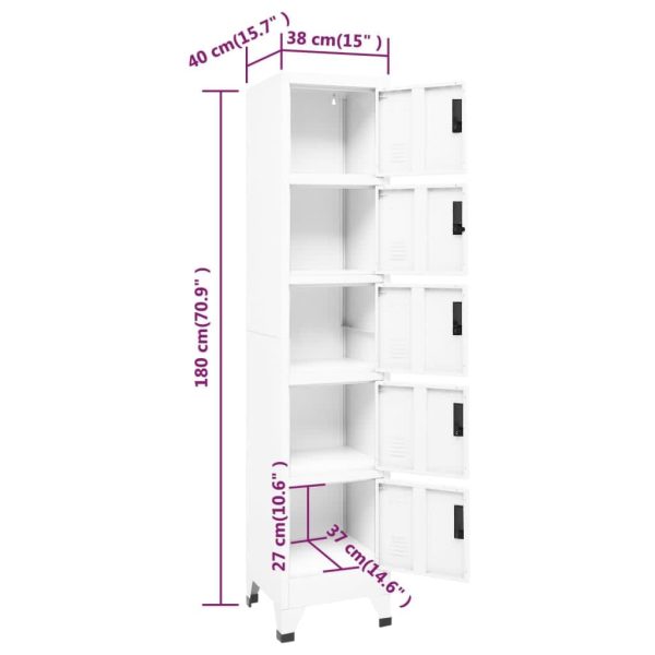 Lockerkast 38X40X180 Cm Staal - Afbeelding 8