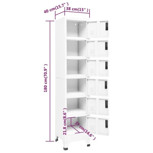 Lockerkast 38X40X180 Cm Staal - Afbeelding 8