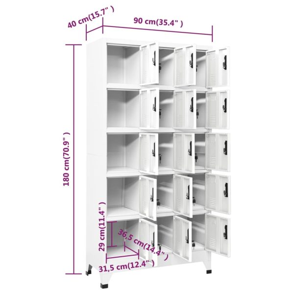 Lockerkast 90X40X180 Cm Staal - Afbeelding 8