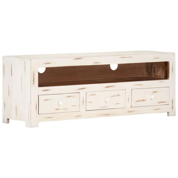 Tv-Meubel 110X30X40 Cm Massief Acaciahout - Afbeelding 11