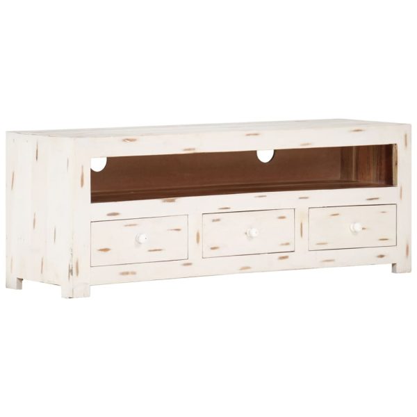 Tv-Meubel 110X30X40 Cm Massief Acaciahout - Afbeelding 10