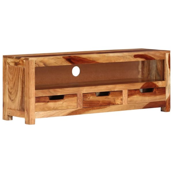 Tv-Meubel 110X30X40 Cm Massief Acaciahout - Afbeelding 7