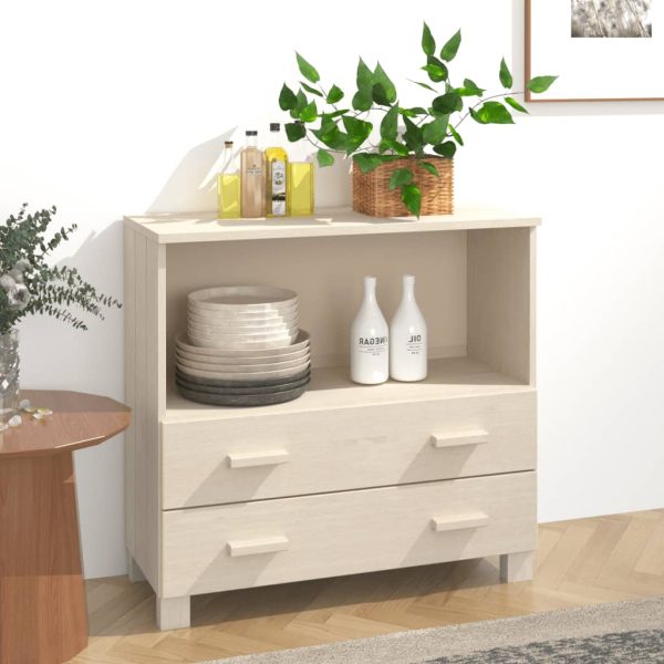 Dressoir Hamar 85X35X80 Cm Massief Grenenhout