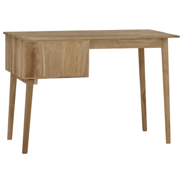 Bureau Met 2 Lades 110X52X75 Cm Massief Teakhout - Afbeelding 5