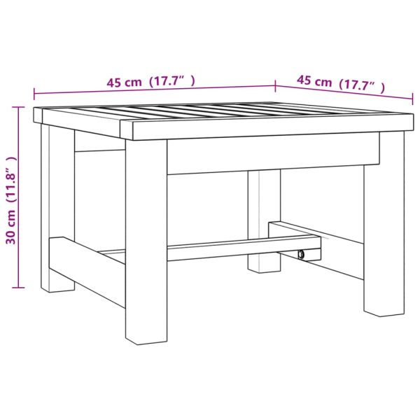 Salontafel 45X45X30 Cm Massief Teakhout - Afbeelding 7