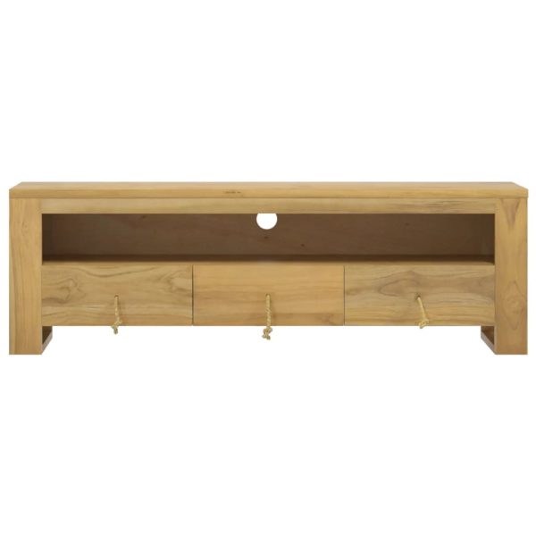 Tv-Meubel 110X30X35 Cm Massief Teakhout - Afbeelding 3