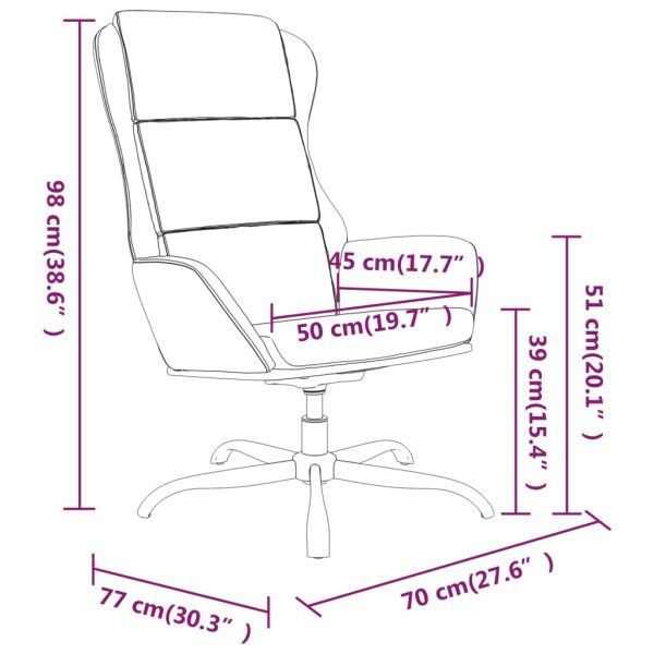 Relaxstoel Kunstsuède - Afbeelding 8