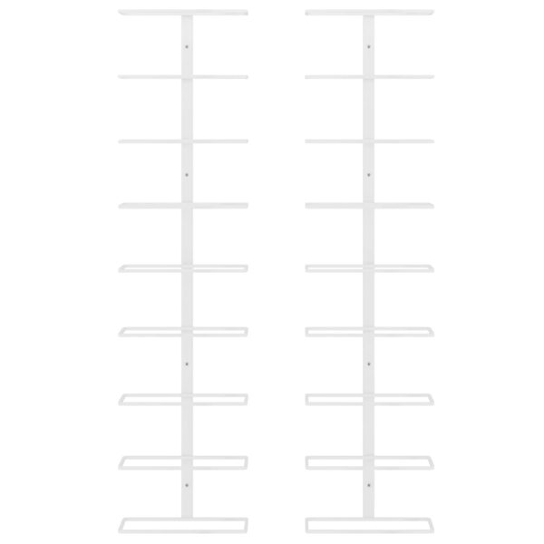 Wijnrekken 2 St Wandmontage Voor 9 Flessen Ijzer Wit - Afbeelding 4