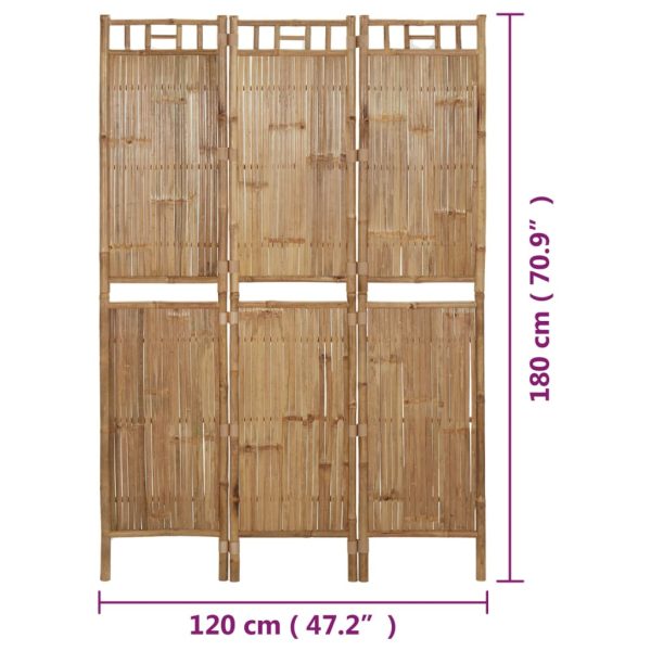 Kamerscherm Met 3 Panelen Bamboe - Afbeelding 8