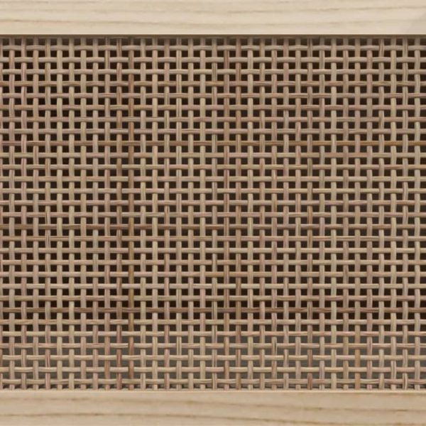 Tv-Meubel 80X30X40 Cm Massief Grenenhout En Rattan - Afbeelding 6