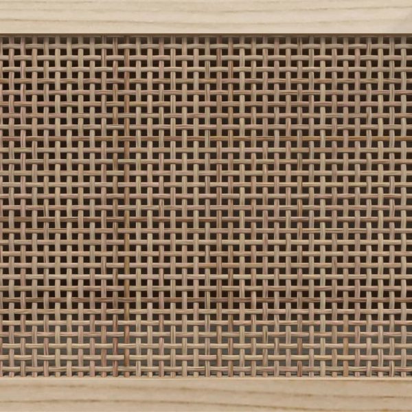 Tv-Meubel 105X30X40 Cm Massief Grenenhout En Rattan - Afbeelding 6