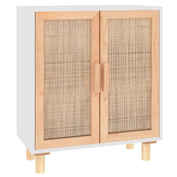 Dressoir 60X30X70 Cm Massief Grenenhout En Rattan - Afbeelding 2