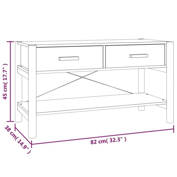 Tv-Meubel 82X38X45 Cm Bewerkt Hout - Afbeelding 10