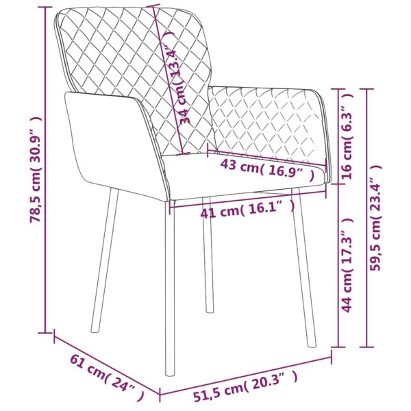 Eetkamerstoelen Fluweel - Afbeelding 9