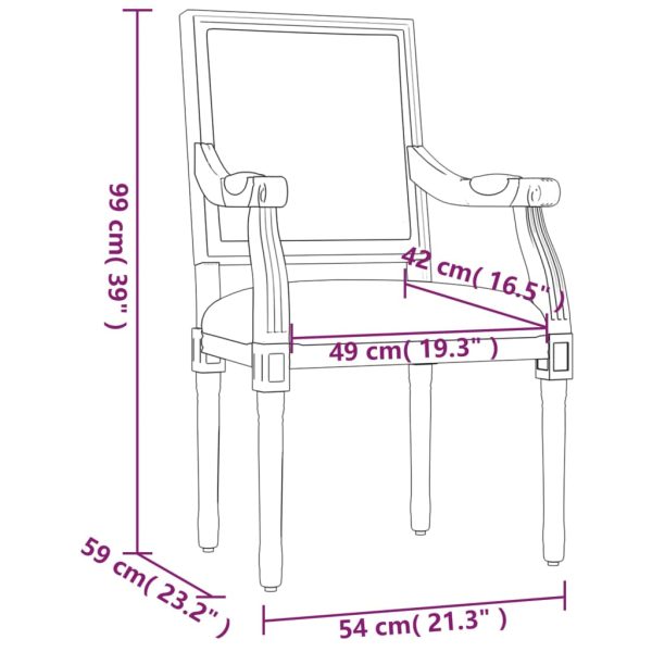 Fauteuil 54X59X99 Cm Linnen - Afbeelding 8