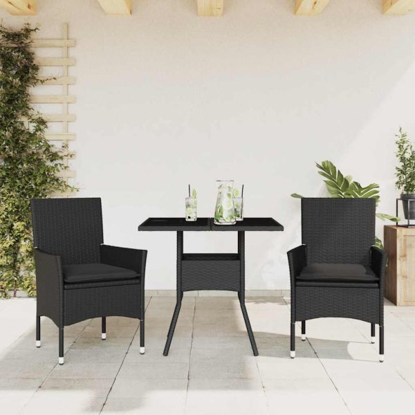 3-Delige Tuinset Met Kussens Poly Rattan En Glas - Afbeelding 13