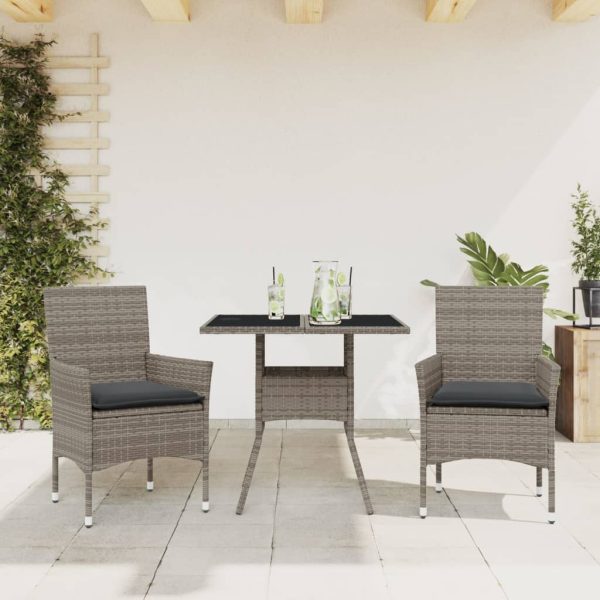 3-Delige Tuinset Met Kussens Poly Rattan En Glas - Afbeelding 12