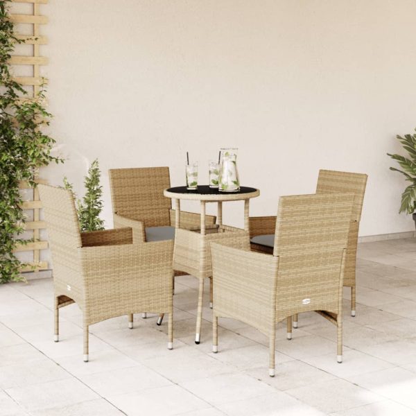 3-Delige Tuinset Met Kussens Poly Rattan En Glas - Afbeelding 17