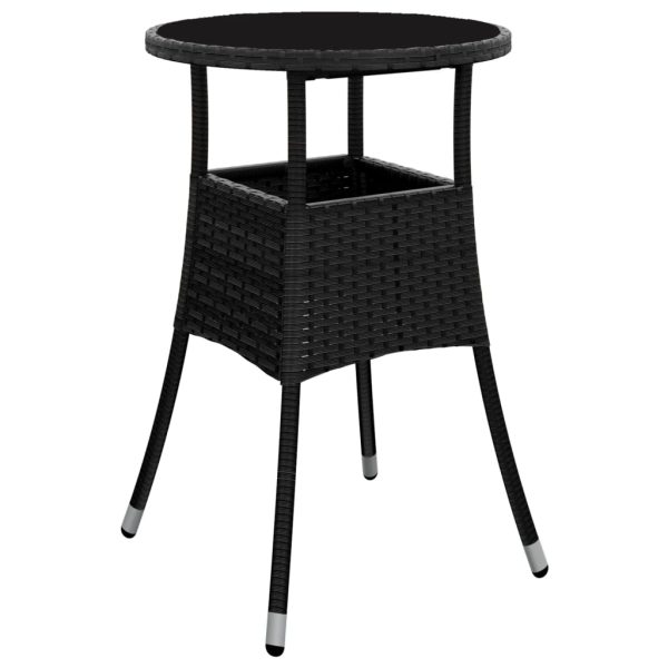 3-Delige Tuinset Met Kussens Poly Rattan En Glas - Afbeelding 4